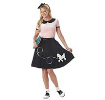 costume 50's hop with pood;e skirt
